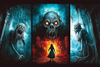 draw custom dark berserk style art and dark art illustration