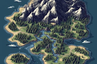 draw amazing vector or isometric map illustrations