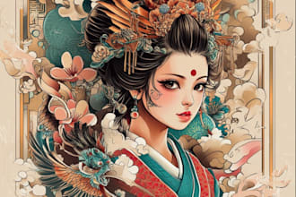 draw an oriental japanese tattoo