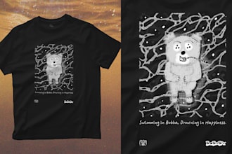 draw custom illustrated faces for unique tshirt designs