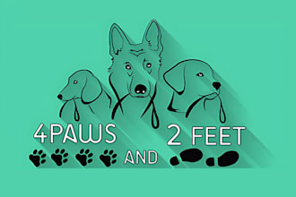 make a unique pet, cat, dog and animal logo or graphics design