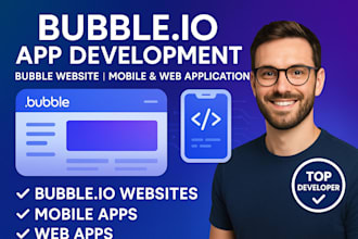 develop bubble io app website bubble io saas bubble mvp bubble API developer