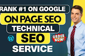 set up schema markup and do wordpres website on page SEO or technical optimizie