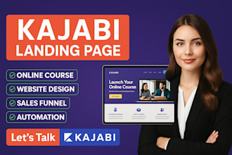 design kajabi website, sales funnel, and landing page online course