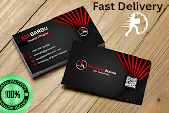 do unique, minimalist,  modern business card design and real estate card with qr