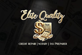 design professional financial accounting tax logo in 1 day