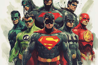 make a comic book art, comic book illustration