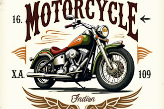 design high quality vintage motorcycle logo with express delivery