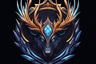 design an animated fantasy, rpg, mmorpg, sci fi game logo