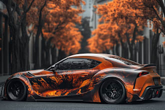 do car wrap design, vehicle wrap design, van wrap design
