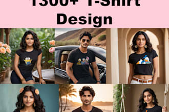 bulk 1300 t shirt designs for merch printful and shopify
