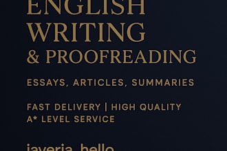 write and proofread english content, essays, and summaries