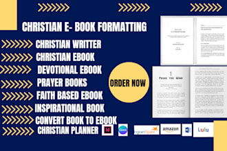format christian ebook, book cover, daily devotion, journal, amazon kindle