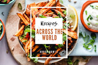 write cook book and recipe ebook for you