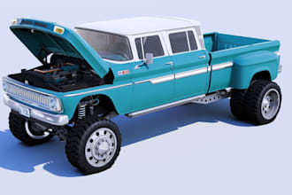 do 3d suv car model for assetto corsa,simulation,game vehicle,open world project