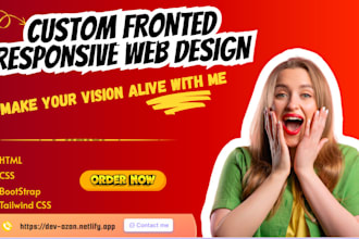 build,design and redesign custom responsive website frontend