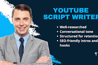 be your youtube video script writer for cash cow channels