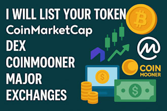 list your token coinmarketcap, dex, coinmooner, and major exchanges successful