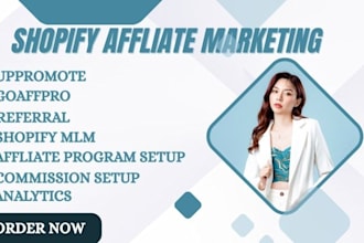 setup shopify affliate marketing program goaffpro uppromote referral candy bixgr