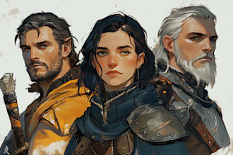 do a amazing d and d character for you