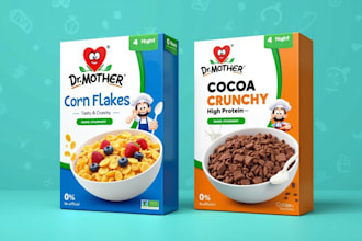 do cosmetic food product label and box packaging design