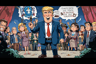 draw a political themed cartoon for you