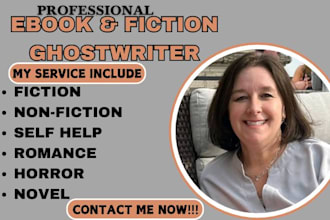 ghostwrite fiction story, short story, ebook, fiction ghostwriter, ebook writer