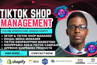 be shopify tiktok shop manager, grow followers, social media, product tagging