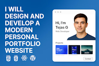 design and develop a modern personal portfolio website to showcase your work