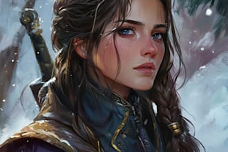 illustrate your d and d character portrait