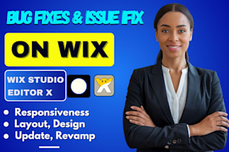 fix wix website bugs, layout issues, responsiveness, seo, cms, wix studio issues