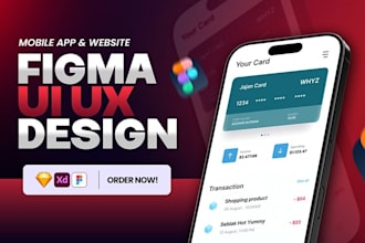 do UI UX design, mobile app or website ui ux design in figma