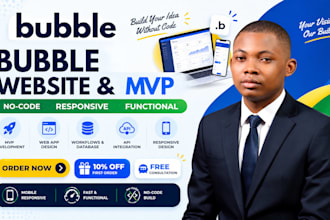 build bubble website, bubble mvp saas, bubble app as bubble developer for you