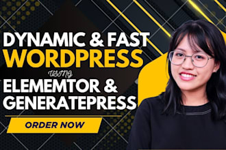 build fast loading wordpress website using generatepress, elementor pro, acf