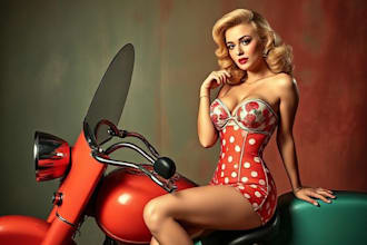 draw a pin up girl and pin up girl