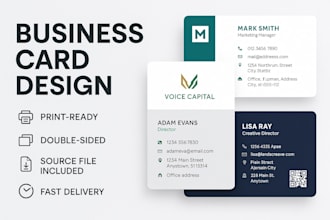 design a professional and modern business card