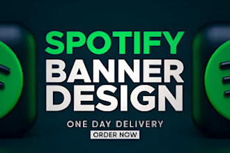 design a professional spotify youtube banner for artist podcast or music profile