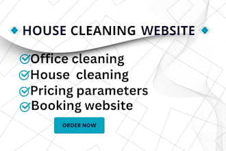 design a professional house cleaning website on wix, shopify, or wordpress
