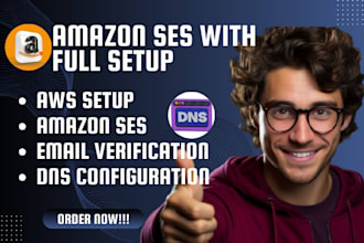 set up amazon AWS, authenticate your domain, and increase your ses daily limit