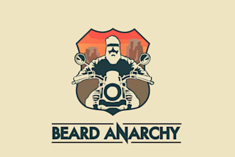 design a badass custom biker logo