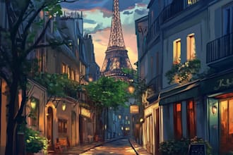 make your epic scenery anime and background art