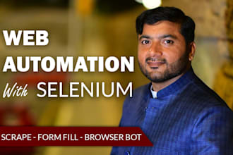 automate web tasks using selenium python or java