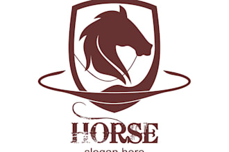 create a gorgeous horse logo for your company