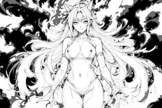 sketch anime, line art, furry, or any nsfw illustration