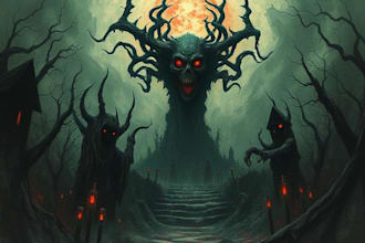 do awesome artwork for dark art, horror, creepy illustration