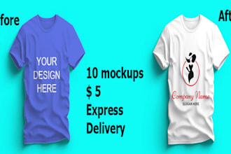 create realistic clothing and apparel mockups in 24 hours