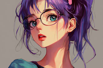 make a character sheet in anime style art