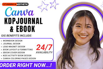 do canva book design workbook custom digital planner journal design book layout