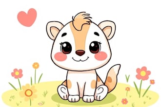 draw a cute cartoon animal that will make you smile