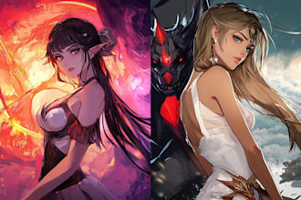 do anime and manga character art illustration, chibi or fan art